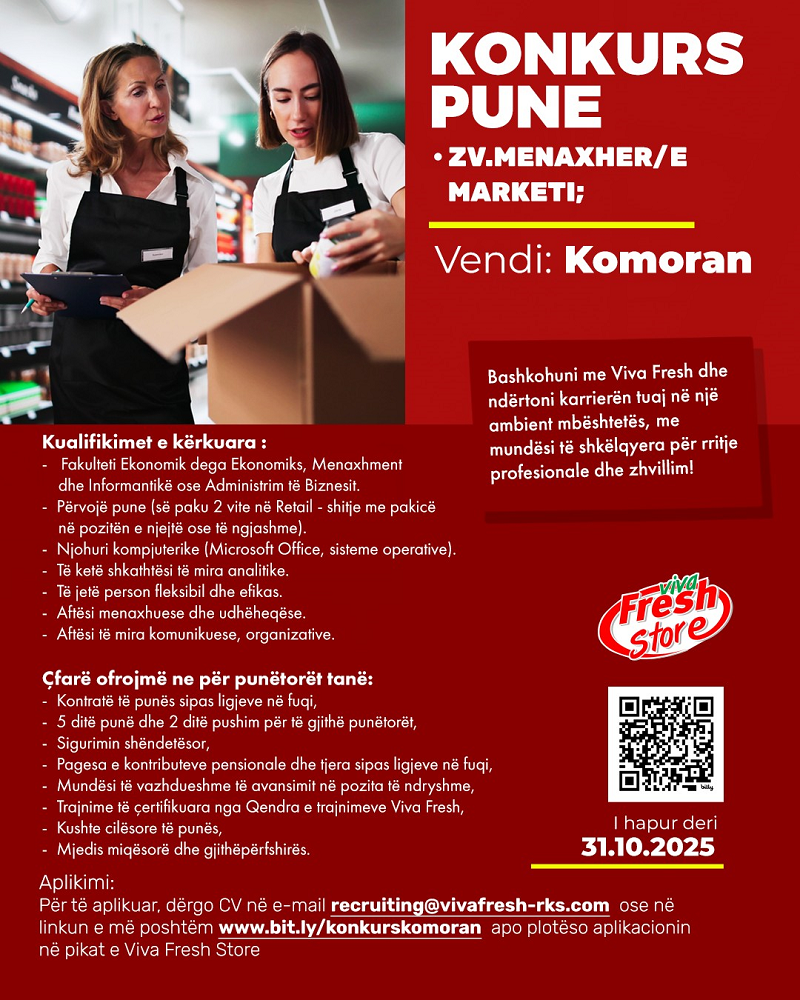 Zv.Menaxher/e Marketi - Komoran